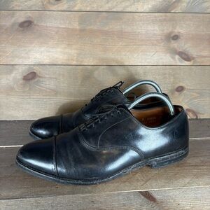 allen edmonds park avenue mens size 10 shoes black leather comfort dress oxfords